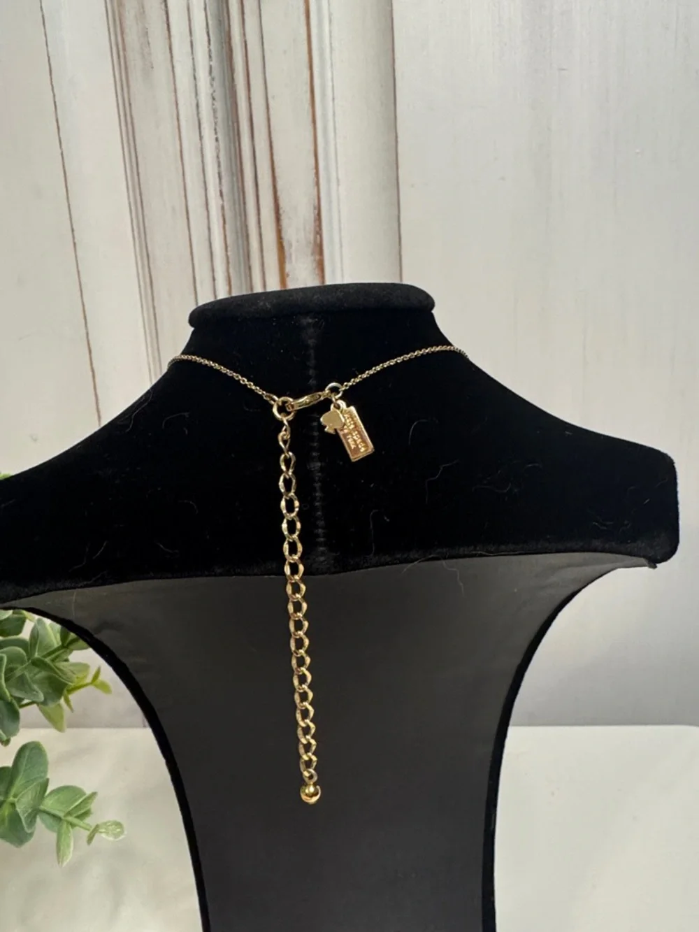 Kate spade 12k Gold-Plated Initials Pendant Necklace, 17" + 3" Extender - Picture 2 of 4